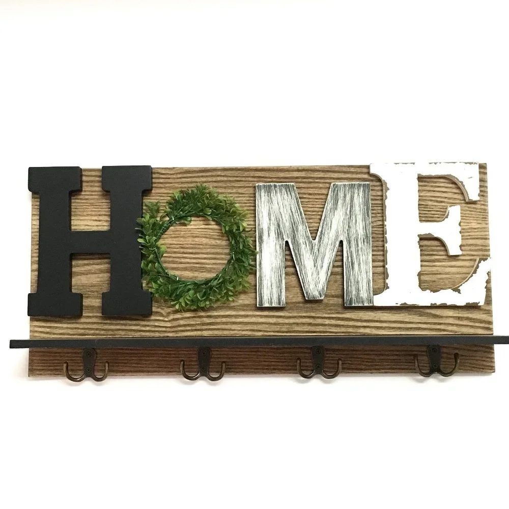 HOME Wooden Shelf Key Shelf NWT